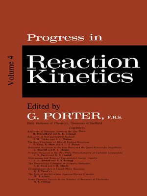 cover image of Progress in Reaction Kinetics, Volume 4
